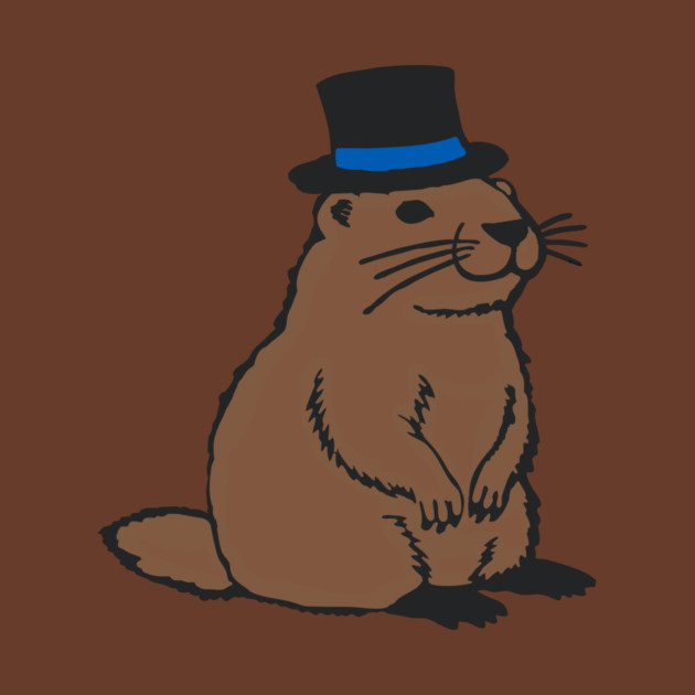 Dapper Groundhog in Top Hat – Groundhog Day Gentleman by DonWillisJrArt