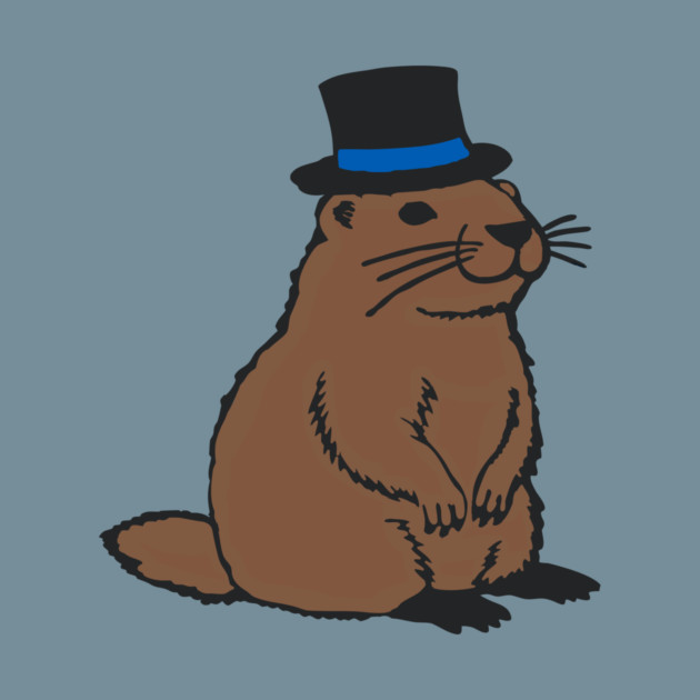 Dapper Groundhog in Top Hat – Groundhog Day Gentleman by DonWillisJrArt