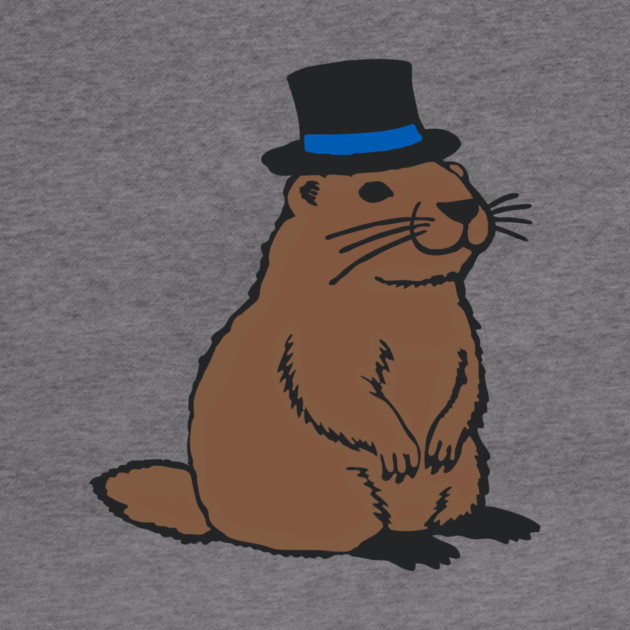 Dapper Groundhog in Top Hat – Groundhog Day Gentleman by DonWillisJrArt