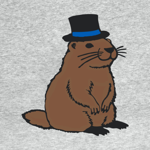Dapper Groundhog in Top Hat – Groundhog Day Gentleman by DonWillisJrArt