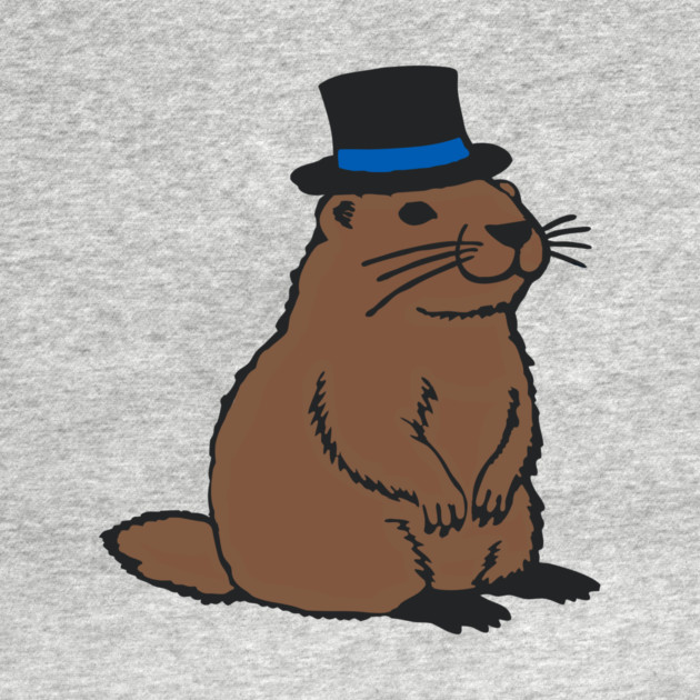 Dapper Groundhog in Top Hat – Groundhog Day Gentleman by DonWillisJrArt