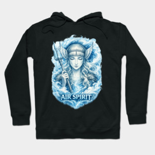 Air Spirit – Fantasy Elemental Guardian Illustration Hoodie