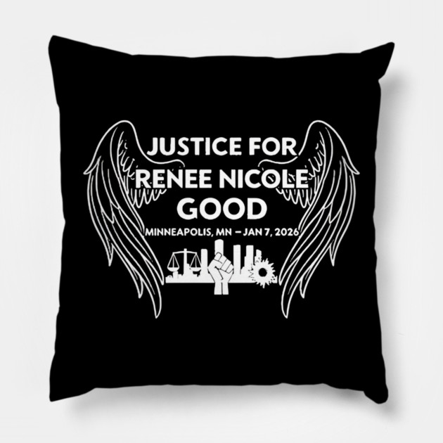 Justice for Renee Nicole Good Minneapolis MN Jan 7 2026 Pillow by Donald's Store 2
