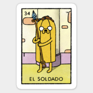 Adventure Time Loteria - El Soldado/Jake the Banana Guard Sticker