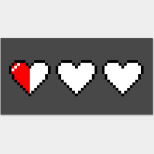 Last Half of 3 Pixel Hearts Posters and Art