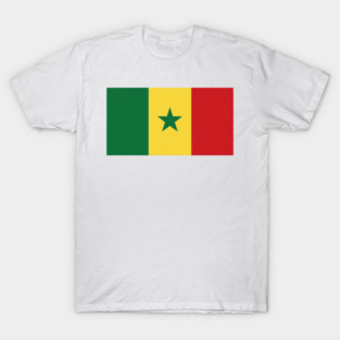 Senegal Flag Star Design T-Shirt