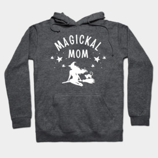 Magickal Mom Witch and Cat Mother's Day Cheeky Witch® Hoodie