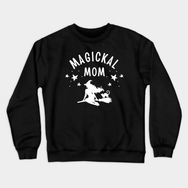 Magickal Mom Witch and Cat Mother's Day Cheeky Witch® Crewneck Sweatshirt by Cheeky Witch