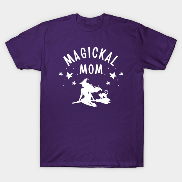 Magickal Mom Witch and Cat Mother's Day Cheeky Witch® T-Shirt by Cheeky Witch