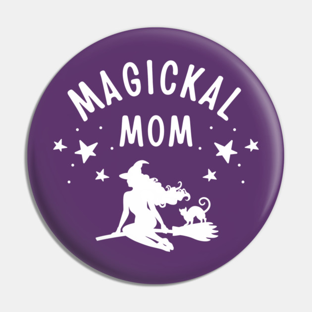 Magickal Mom Witch and Cat Mother's Day Cheeky Witch® Pin by Cheeky Witch