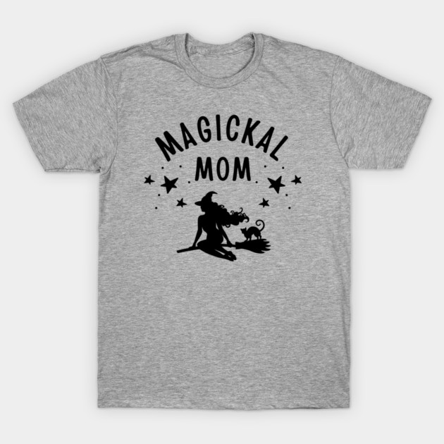Magickal Mom Witch and Cat Mother's Day Cheeky Witch® T-Shirt by Cheeky Witch