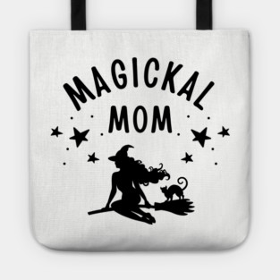 Magickal Mom Witch and Cat Mother's Day Cheeky Witch® Tote