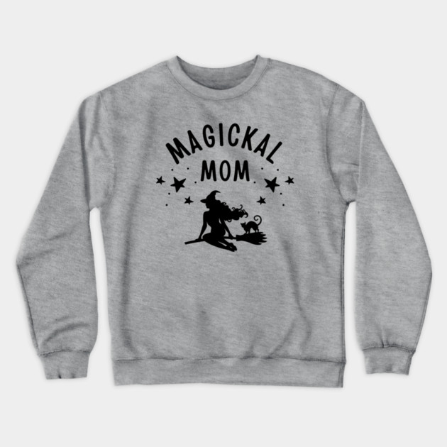 Magickal Mom Witch and Cat Mother's Day Cheeky Witch® Crewneck Sweatshirt by Cheeky Witch