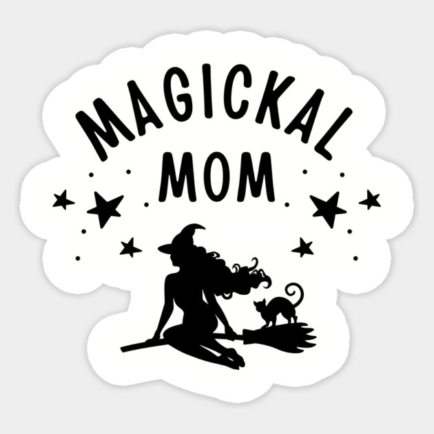 Magickal Mom Witch and Cat Mother's Day Cheeky Witch® Sticker by Cheeky Witch
