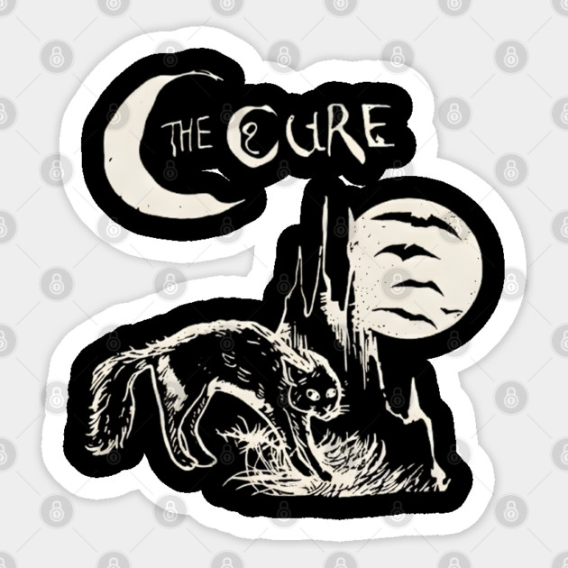 The-Cure-Band-Vintage Sticker by dtr_art