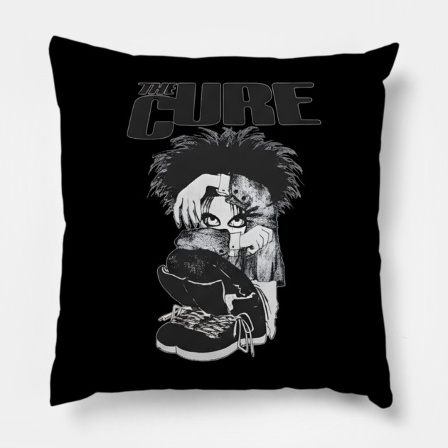 The-Cure-Band-Vintage Pillow by dtr_art