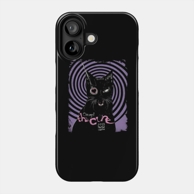 The-Cure-Band-Vintage-Cat Phone Case by dtr_art