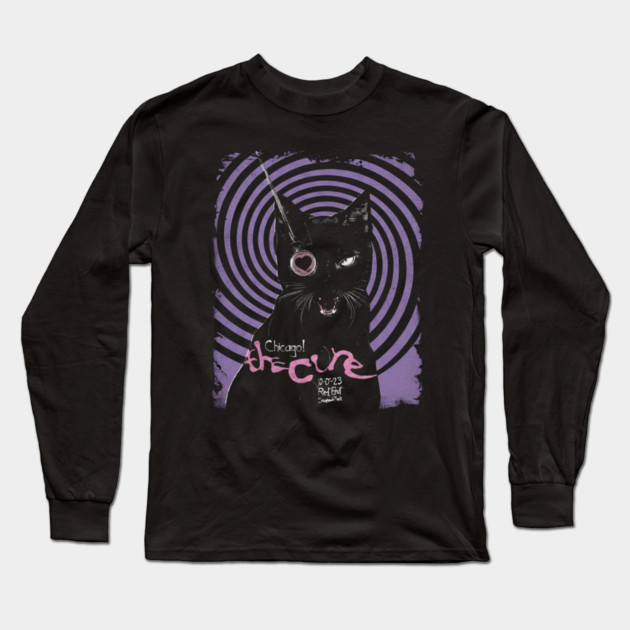 The-Cure-Band-Vintage-Cat Long Sleeve T-Shirt by dtr_art