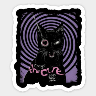 The-Cure-Band-Vintage-Cat Sticker