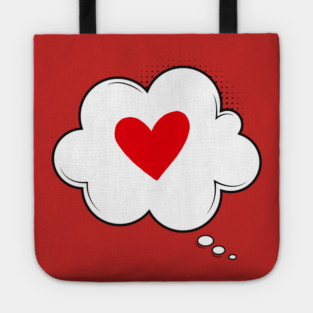 Thinking About Love - Cute Heart Love Tote