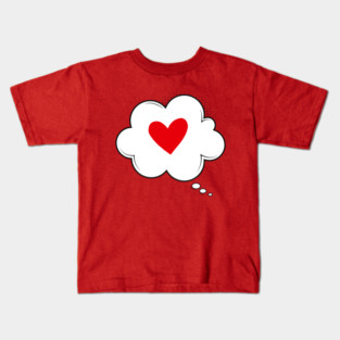 Thinking About Love - Cute Heart Love Kids T-Shirt