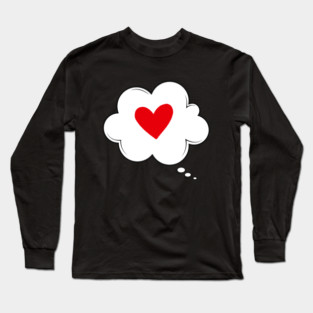 Thinking About Love - Cute Heart Love Long Sleeve T-Shirt