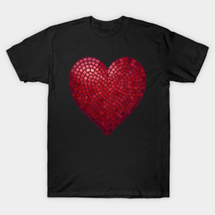 Red Mosaic Heart T-Shirt