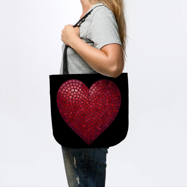 Red Mosaic Heart by Creatifly Graphic Tees
