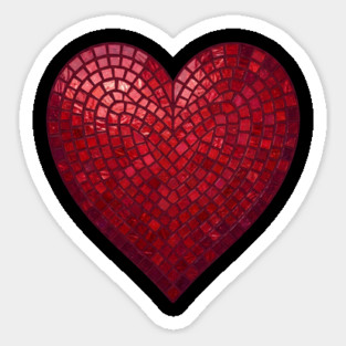 Red Mosaic Heart Magnet