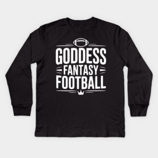 Goddess Fantasy Football Kids Long Sleeve T-Shirt