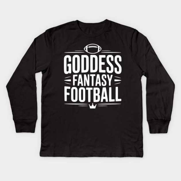 Goddess Fantasy Football Kids Long Sleeve T-Shirt by Frank Ring
