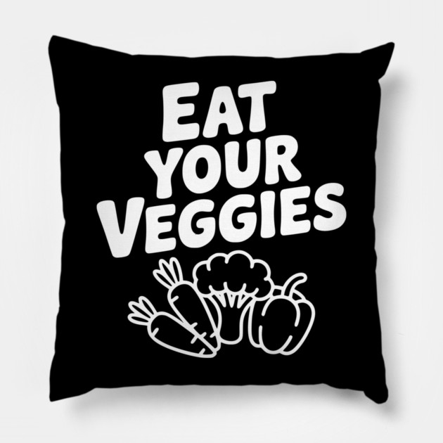 Eat Your Veggies Pillow by Frank Ring