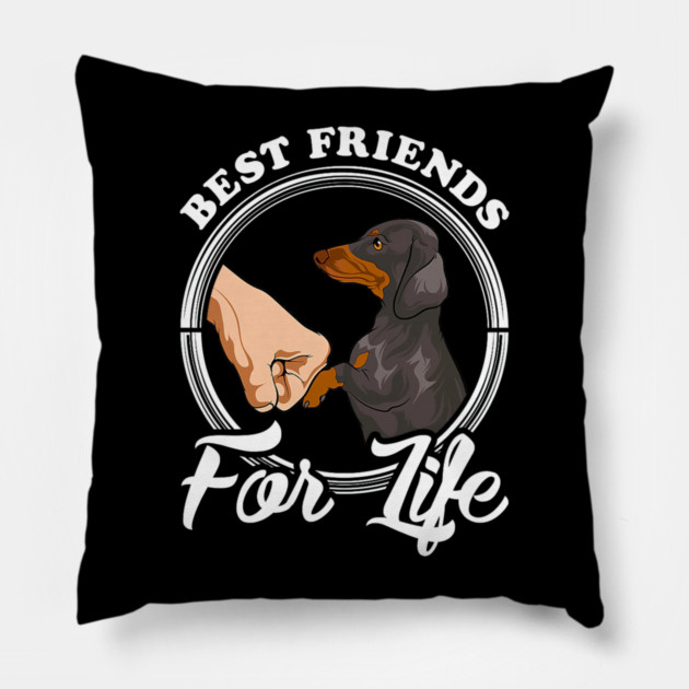 Dachshund Lover Best Friends Funny Pillow by yangho