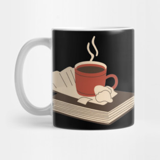 Vintage Books and Coffee Aesthetic Mug