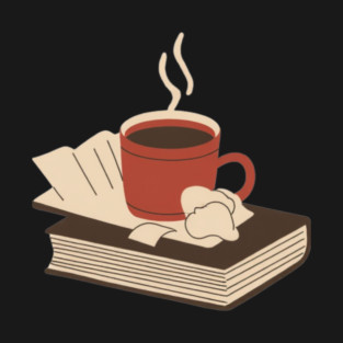 Vintage Books and Coffee Aesthetic T-Shirt