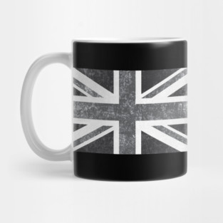 Union Jack Vintage Grayscale - United Kingdom Flag Mug