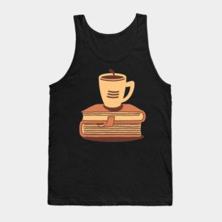 Retro Cafe Books and Coffee Tank Top