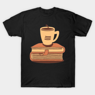 Retro Cafe Books and Coffee T-Shirt