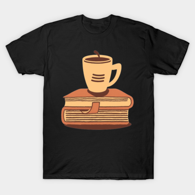 Retro Cafe Books and Coffee T-Shirt by SR8891