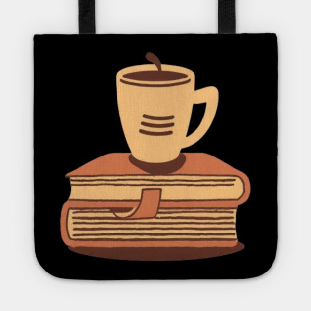 Retro Cafe Books and Coffee Tote by SR8891