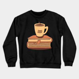 Retro Cafe Books and Coffee Crewneck Sweatshirt