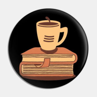 Retro Cafe Books and Coffee Pin