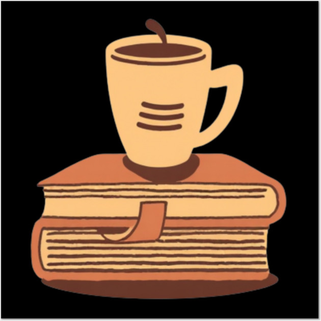 Retro Cafe Books and Coffee Wall Art by SR8891