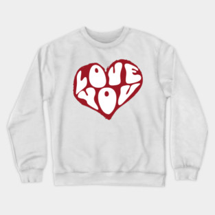 Minimal Heart Love Design Crewneck Sweatshirt