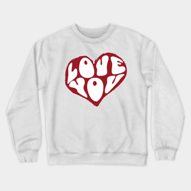 Minimal Heart Love Design Crewneck Sweatshirt by TurnEffect