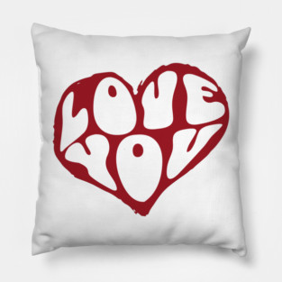 Minimal Heart Love Design Pillow