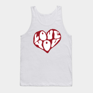 Minimal Heart Love Design Tank Top