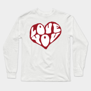 Minimal Heart Love Design Long Sleeve T-Shirt