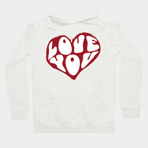 Minimal Heart Love Design Hoodie by TurnEffect