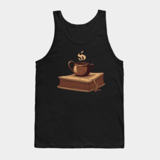 Dark Academia Coffee and Books Tank Top